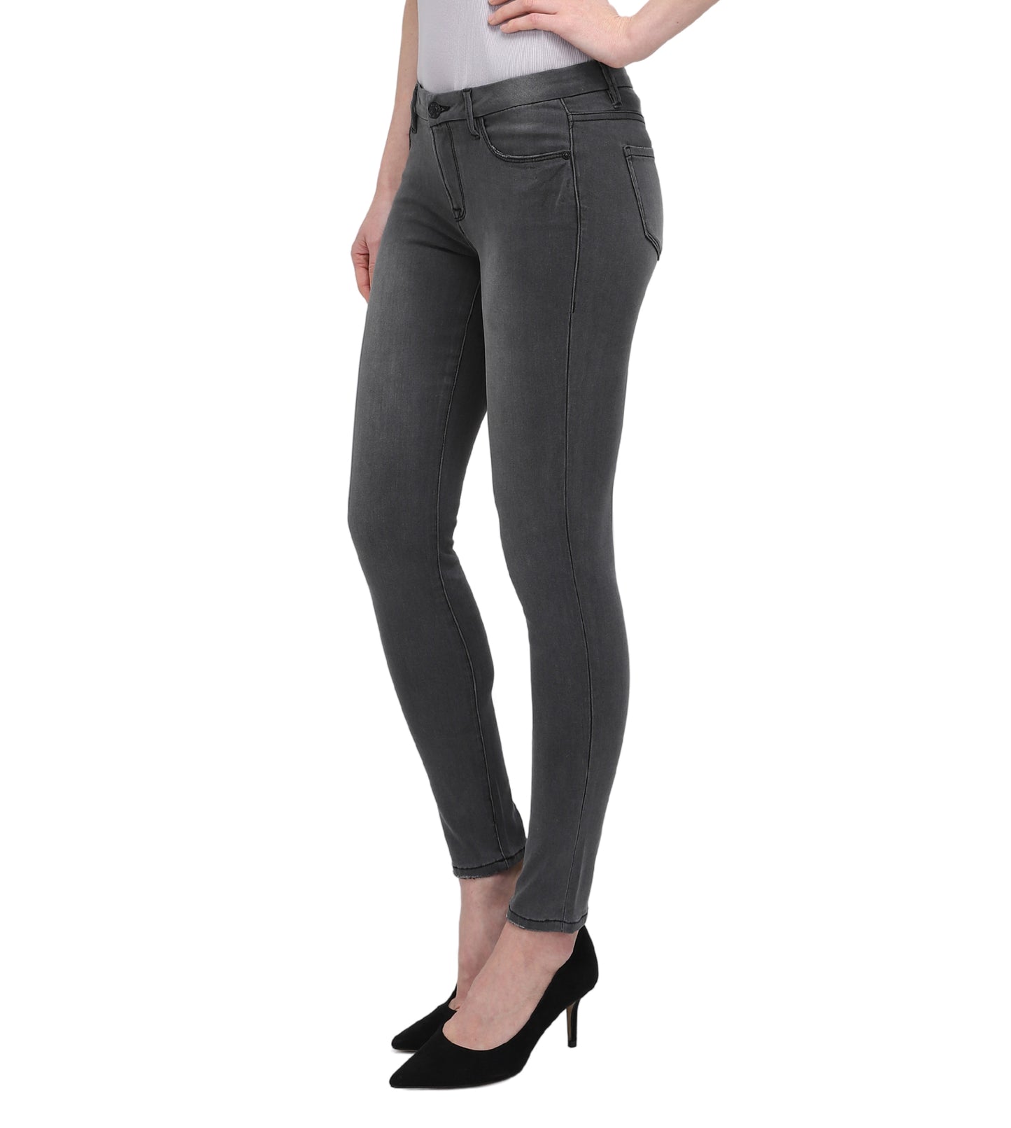 Capucine (Distressed Black Skinny Ankle Jeans)