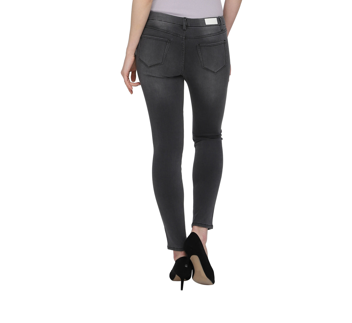 Capucine (Distressed Black Skinny Ankle Jeans)