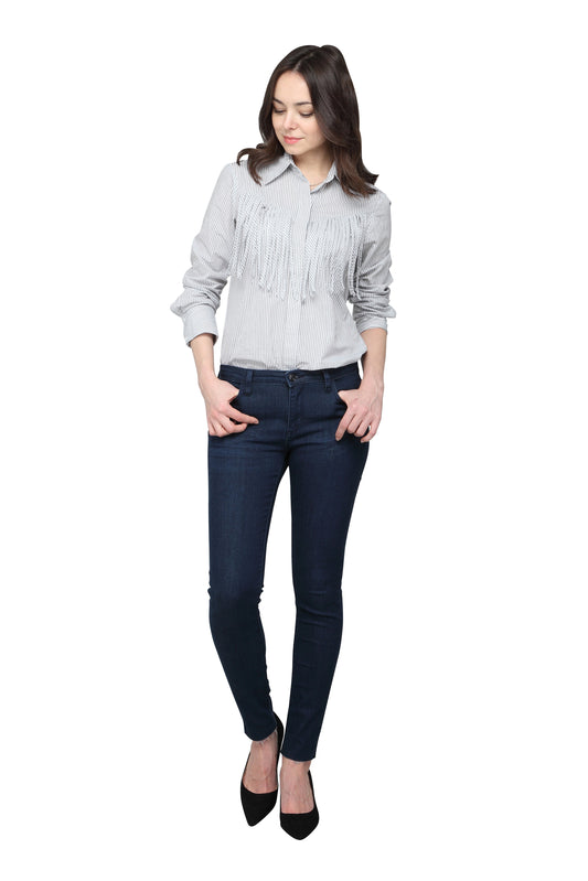 Acacia (Dark Blue Skinny Ankle Jeans)