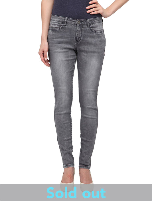 Digitale (Light Grey Mid-rise Skinny Jeans)