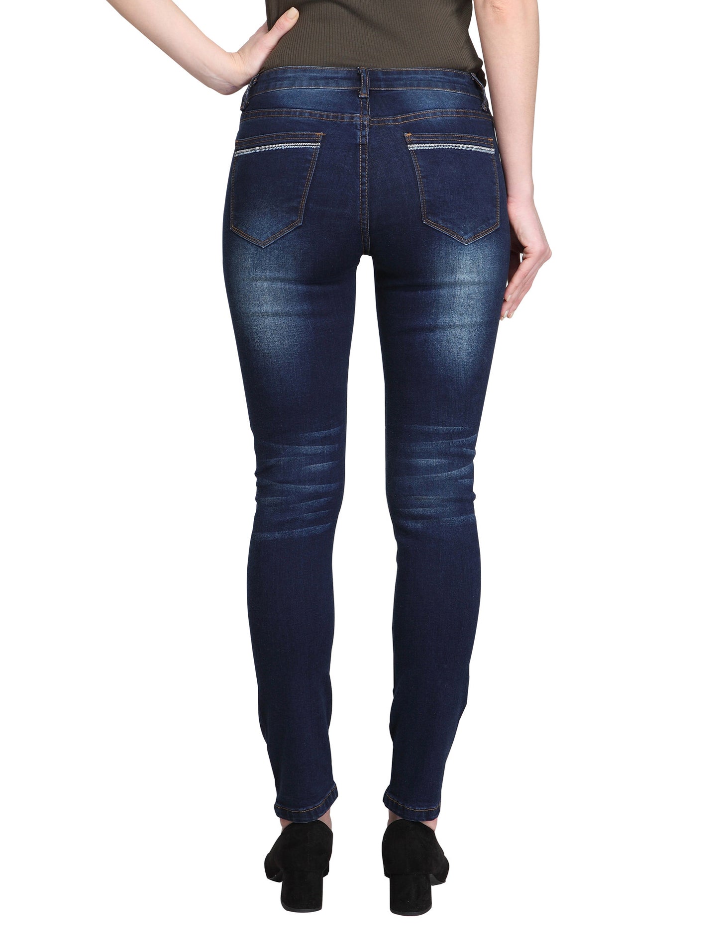 Acacia-AK (Dark Blue Skinny Ankle Jeans)