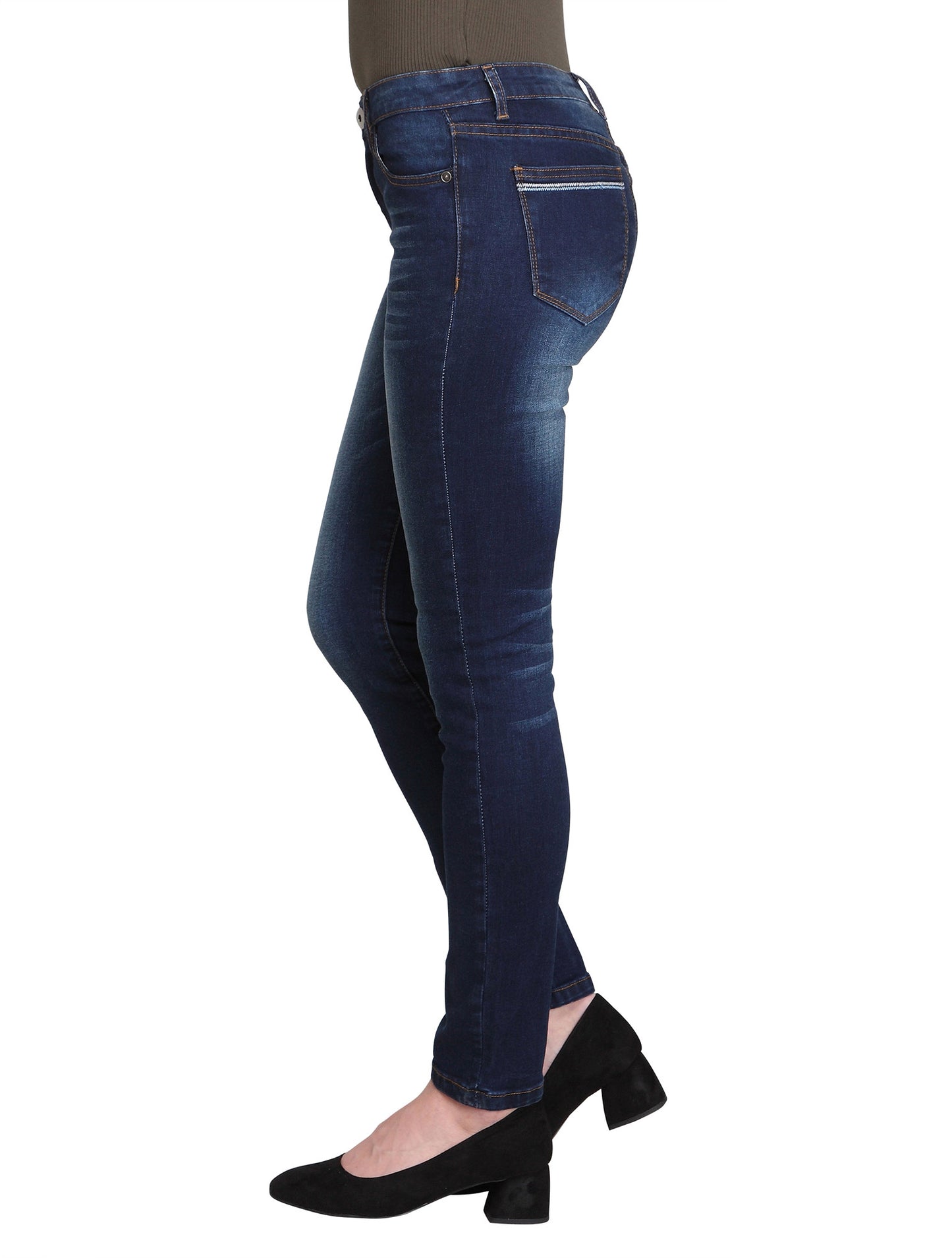 Acacia-AK (Dark Blue Skinny Ankle Jeans)