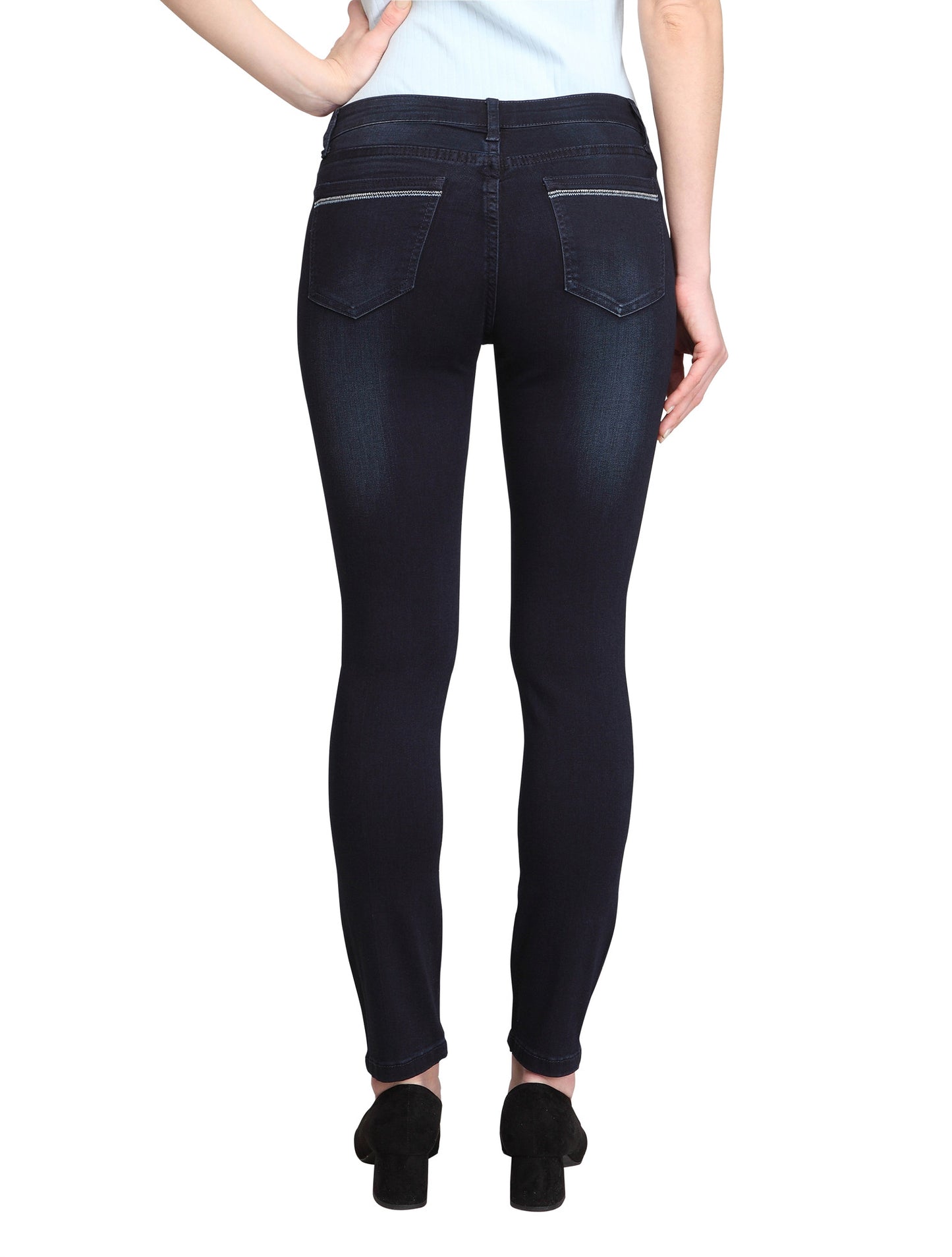 Lis-AK (Dark Blue Skinny Ankle Jeans)