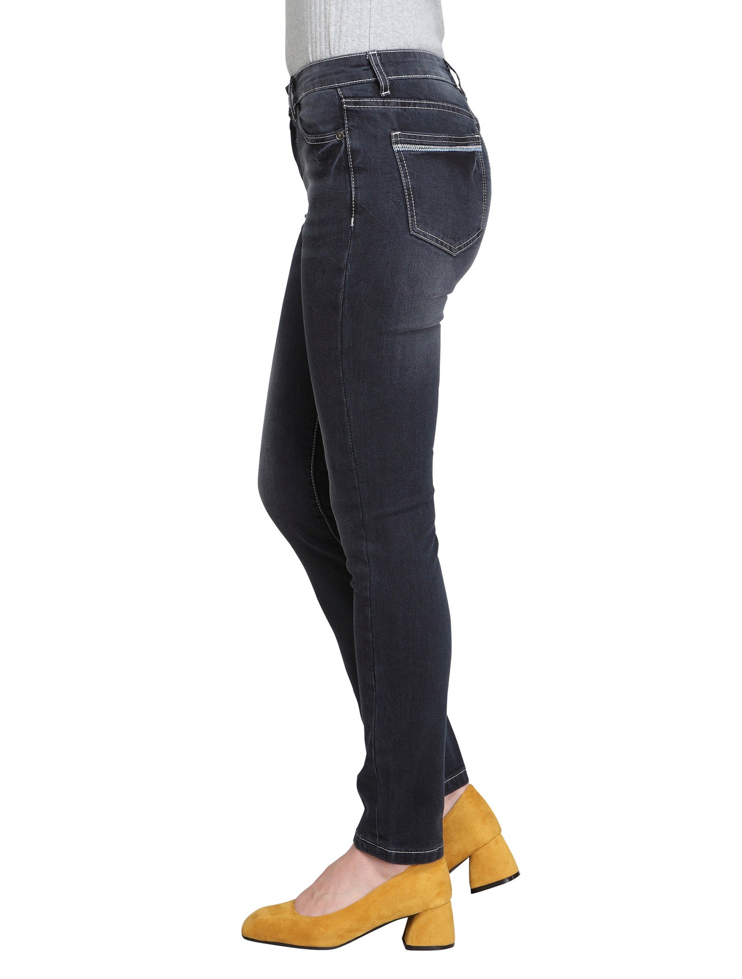 Lavende-AK (Dark Blue Skinny Ankle Jeans)