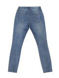 Iris (Distressed Plain Blue Skinny Jeans)