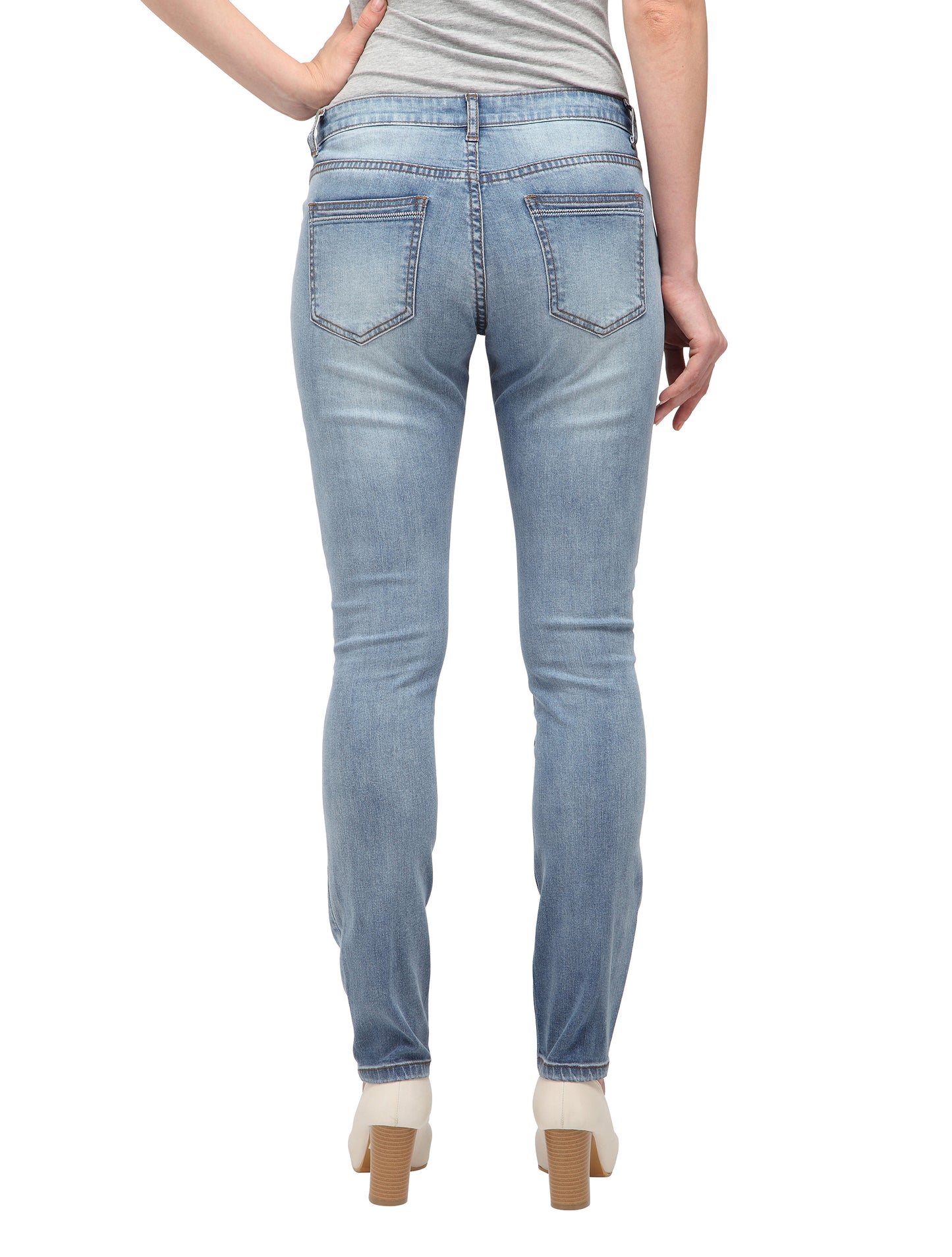 Azalee (Distressed Light Blue  Skinny Jeans)