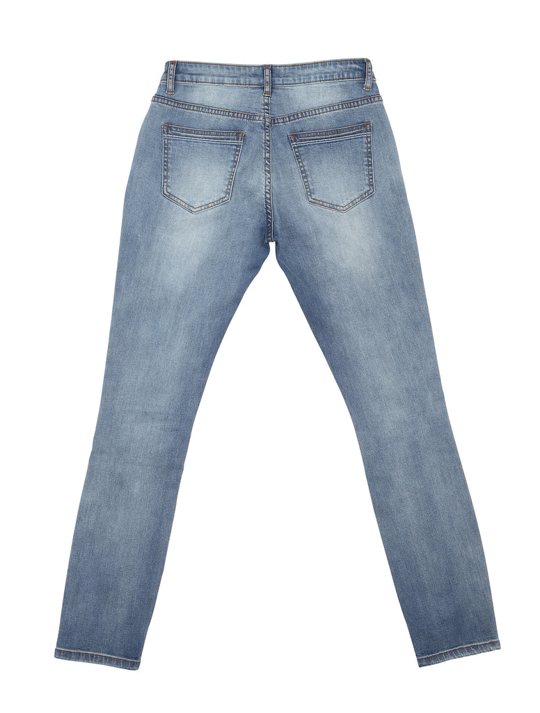 Azalee (Distressed Light Blue  Skinny Jeans)