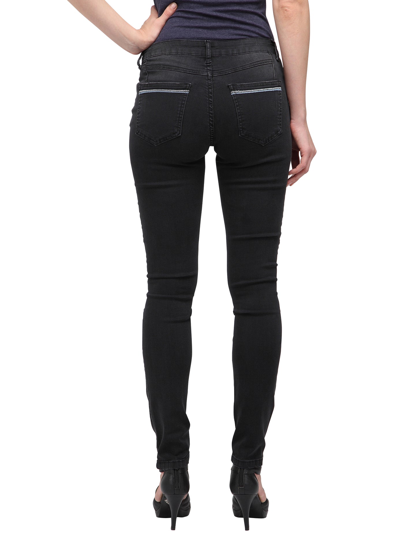 Dahlia (Distressed Black Skinny Jeans)