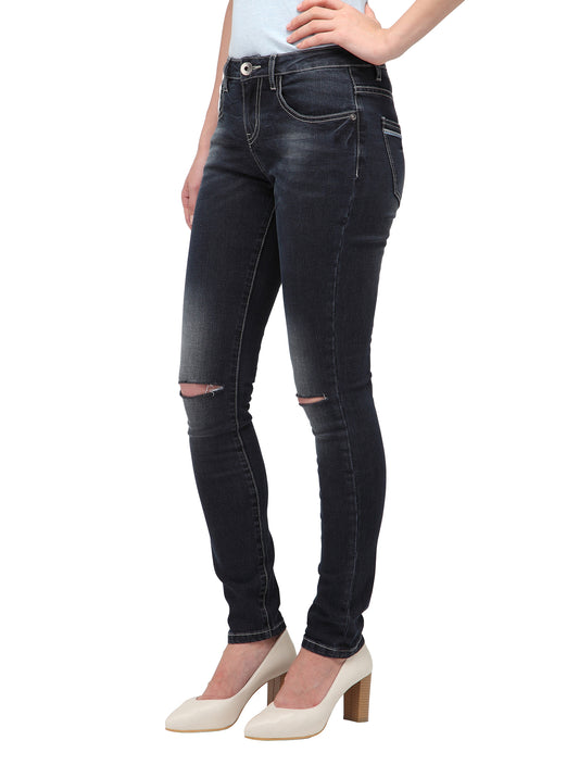Magnolia (Distressed Dark Blue Skinny Jeans)