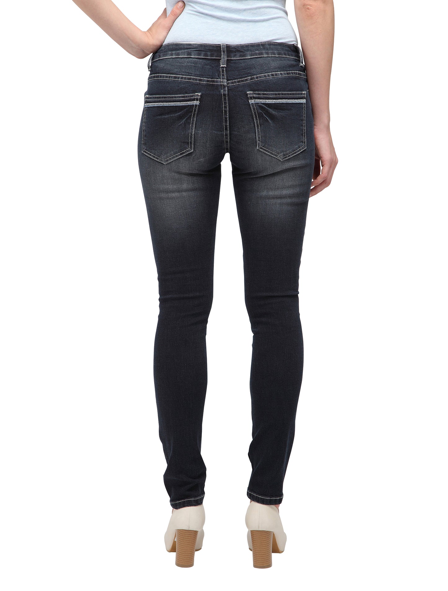 Magnolia (Distressed Dark Blue Skinny Jeans)