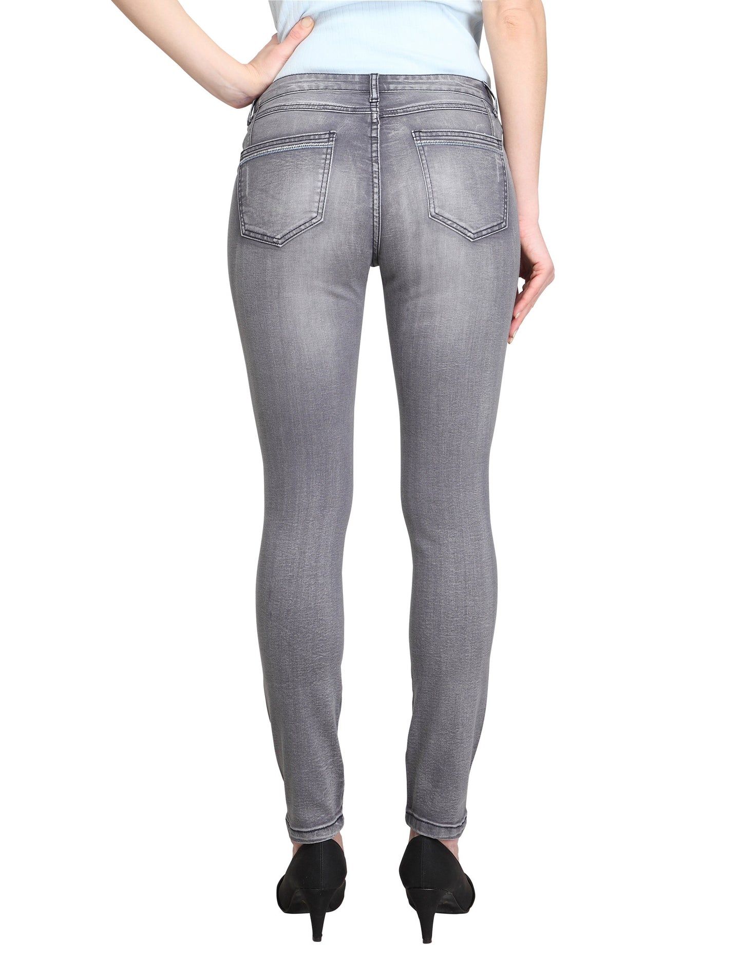 Digitale-AK (Light Grey Skinny Ankle Jeans)