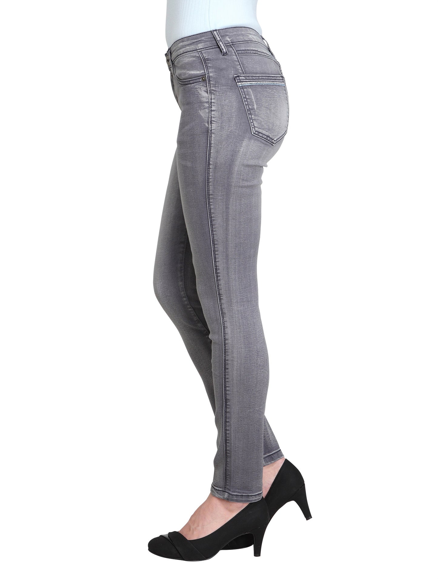 Digitale-AK (Light Grey Skinny Ankle Jeans)