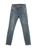 Lilas-AK (Plain Blue Skinny Ankle Jeans)