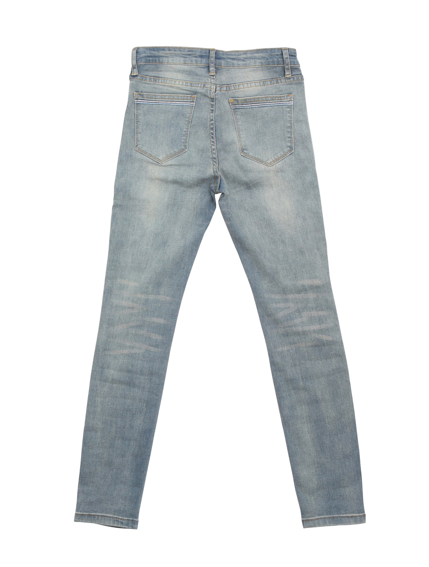 Zinnia-AK (Distressed Light Blue Skinny Ankle Jeans)