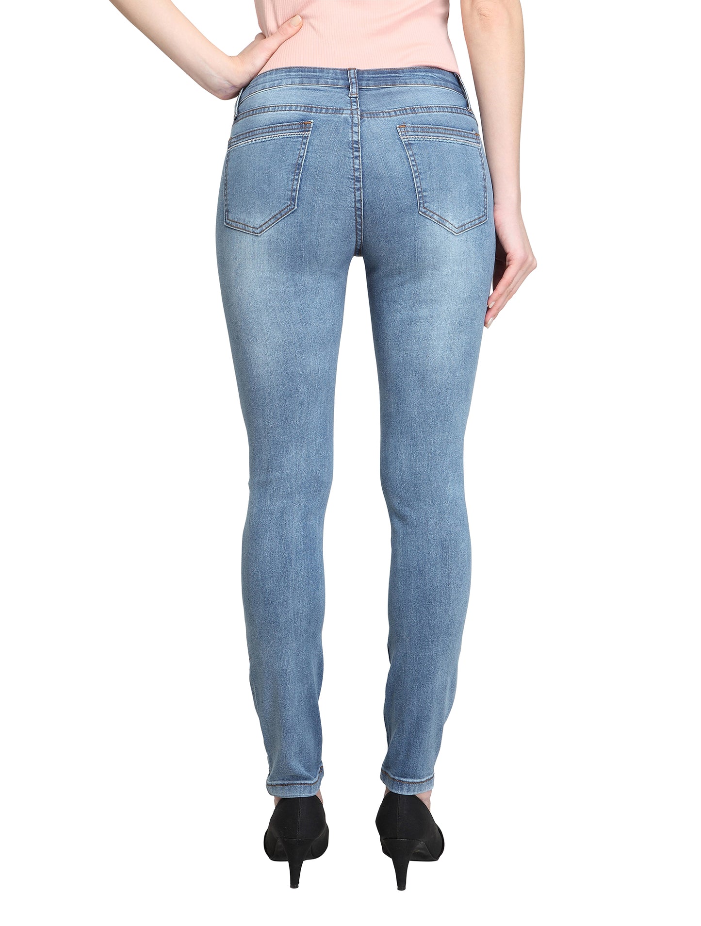 Azalee-AK (Distressed Light Blue Skinny Ankle Jeans)